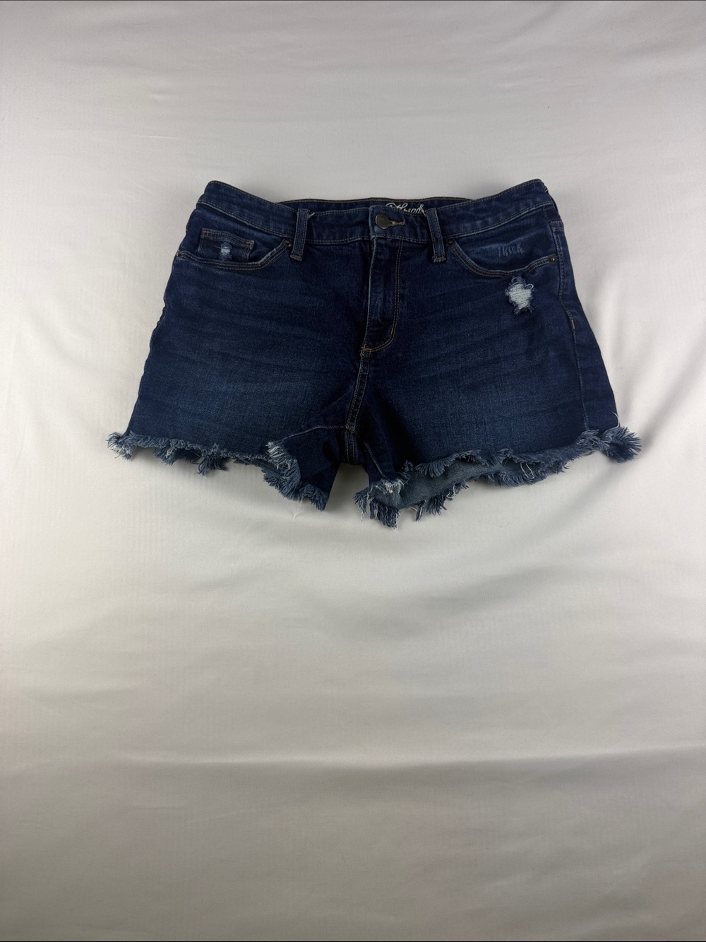 Universal Thread High Rise Shortie Distressed Denim Shorts Women's Size 28
